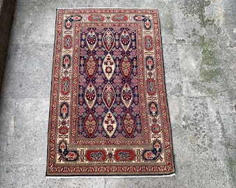 Handgemaakt wollen dorpstapijt (89 cm x 137 cm)