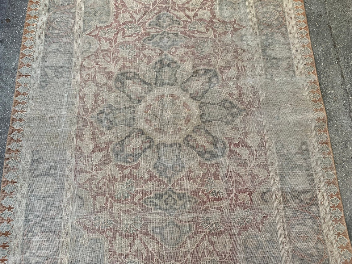 4'4'' X 6'4'' Faded Area Rug Silk and Etsy