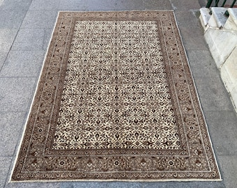 Handgemaakt wollen dorpstapijt (160 cm x 218 cm)