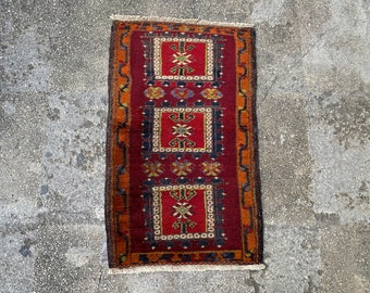 Handgemaakt Turks dorpstapijt, vintage wollen tapijt (4,8 x 5,3 cm)