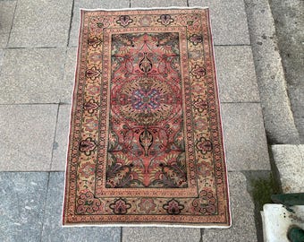 Handgemaakt wollen dorpstapijt (89 cm x 140 cm)