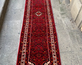 Handgemaakt wollen loperkleed: 81 cm x 325 cm, etnische dorpsstijl