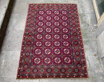Handgemaakt wollen dorpstapijt (122 cm x 175 cm)