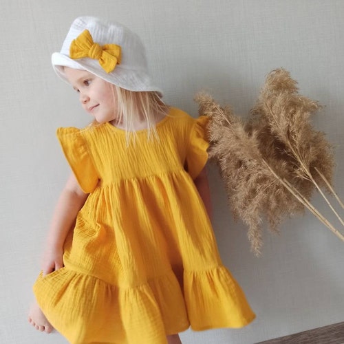 Vestido de muselina de niña de flores vestido de verano - Etsy México Vestido de muselina de niña de flores vestido de verano - Etsy México