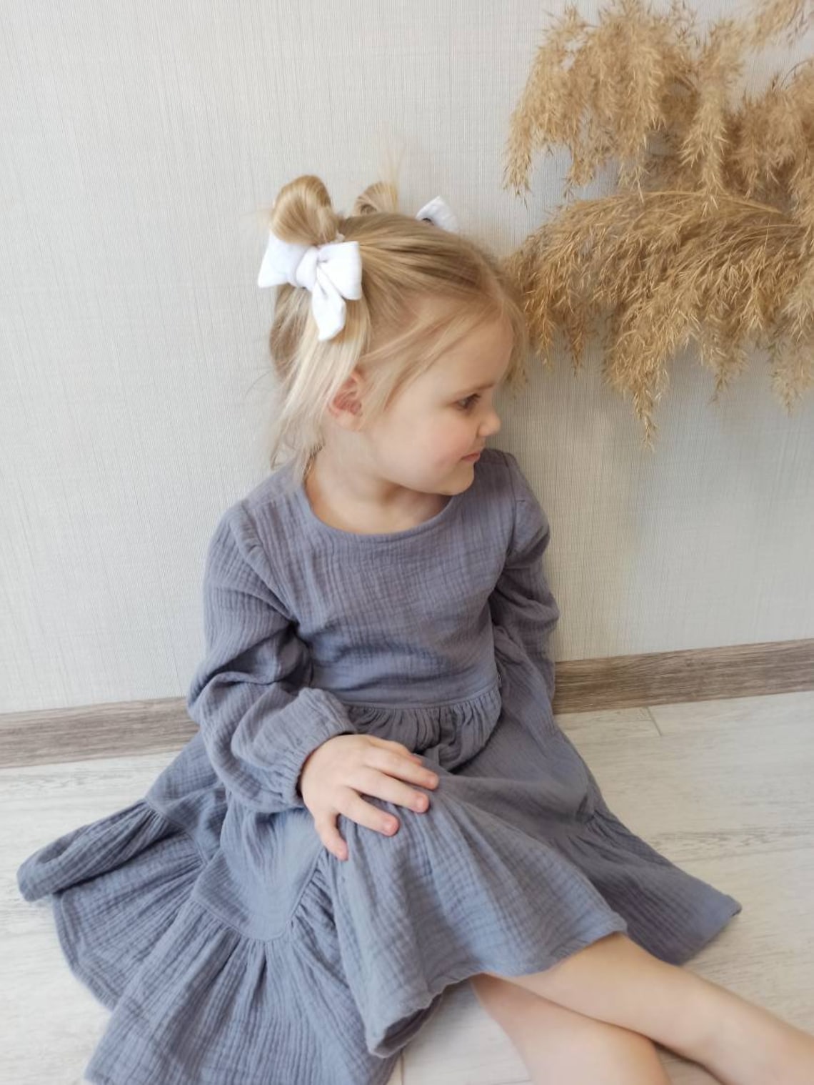 Muslin baby dress. Spring dress for girls made of muslin. Вaby Etsy