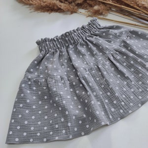 Double gauze baby skirt Muslin girl skirt Cotton toddler clothes image 7