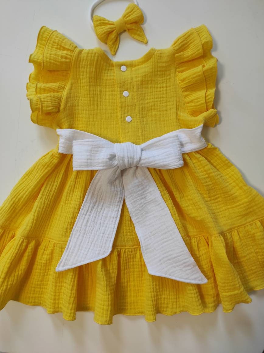 Muslin Baby Dresses Flower Girl Muslin Toddler Dress Spring Etsy UK