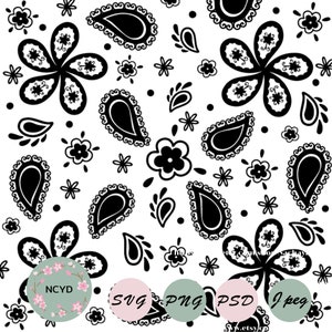 Seamless bandana pattern Svg