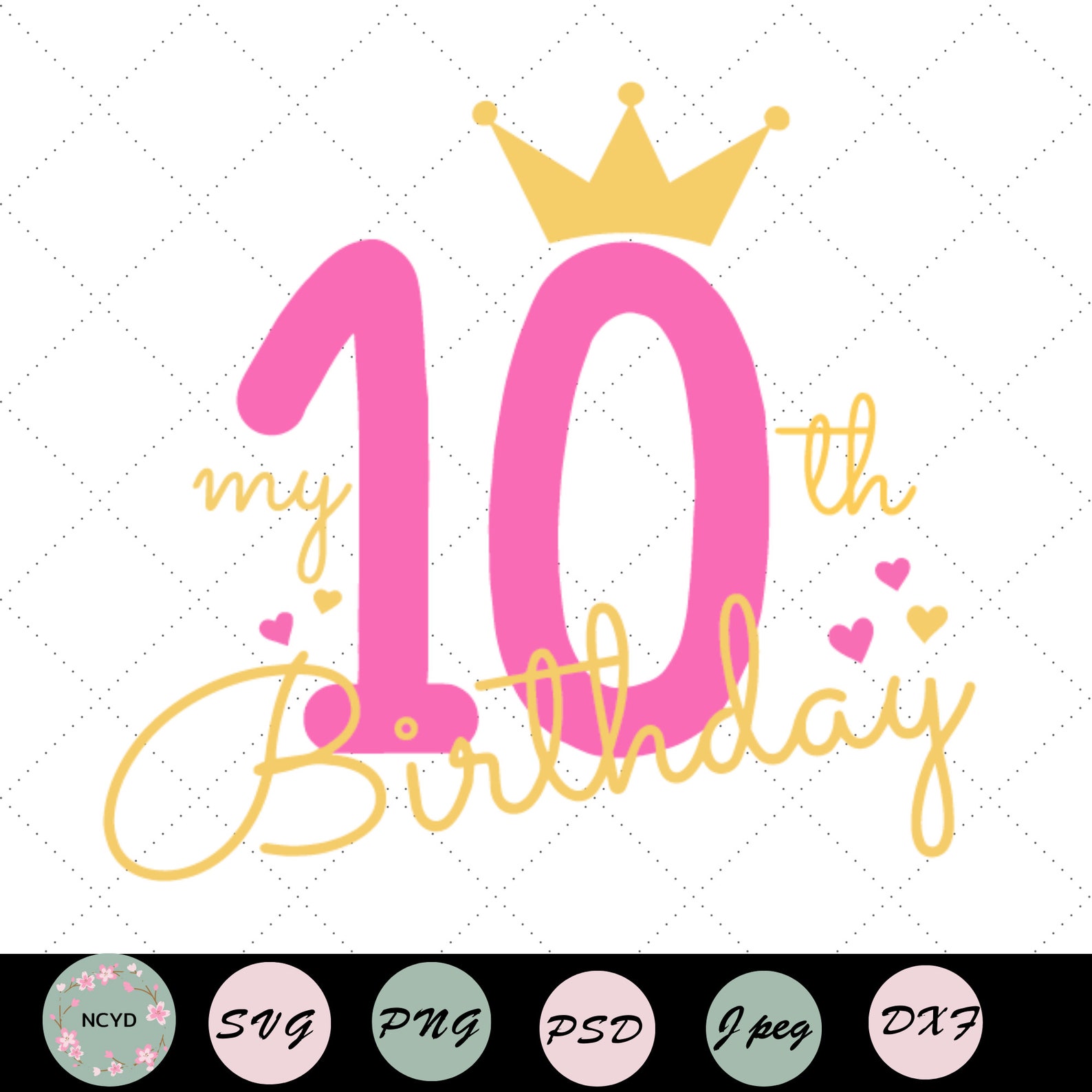 My 10th Birthday SVG for Cricut Etsy UK