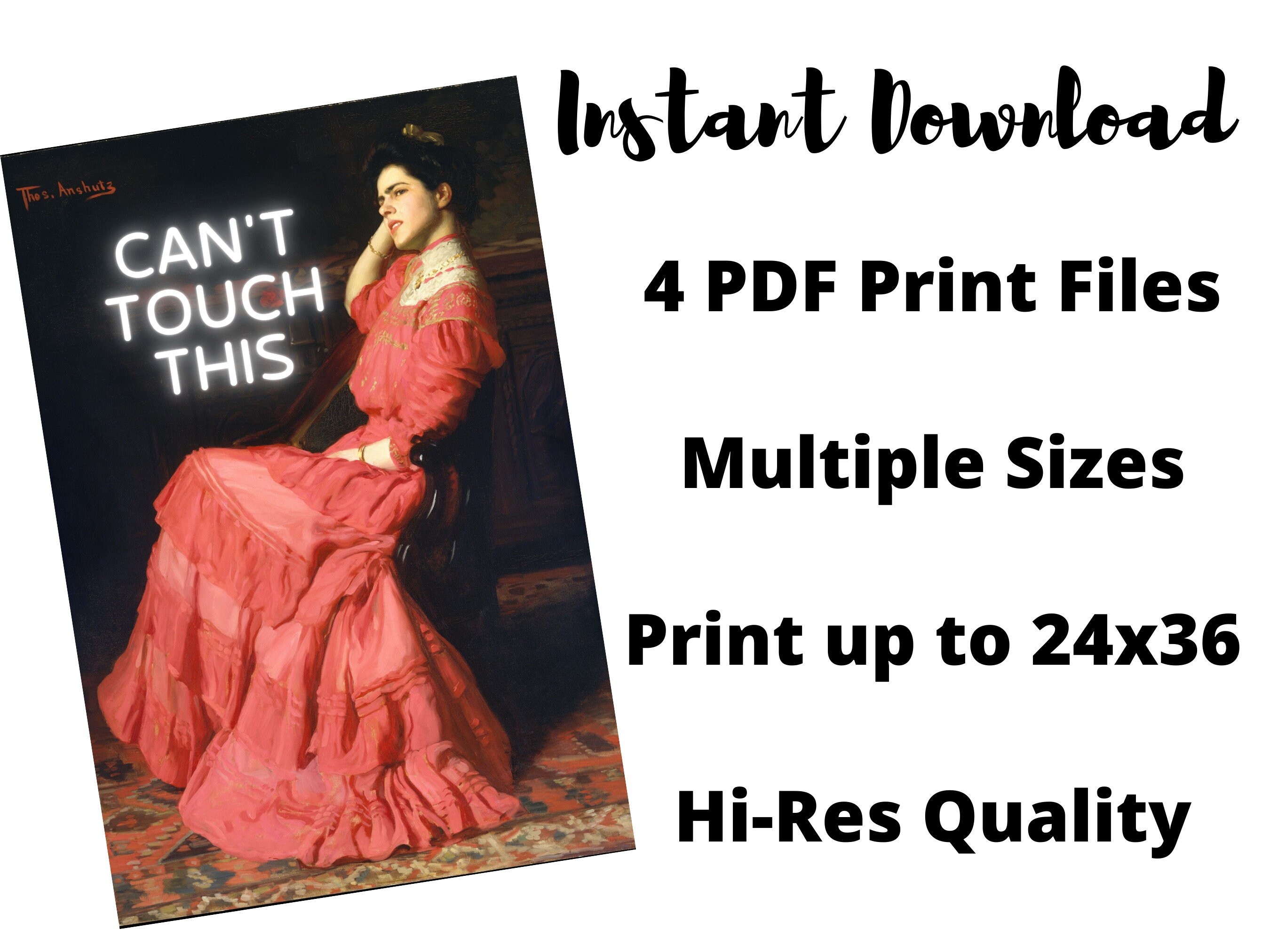 Digital Print- Can't Touch This | BIA Rap Lyrics Altered Art | Funny ...