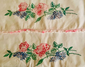 Taie D'oreiller Vintage 36x36 Cm - Crochet, Tricot, Broderie Main En Laine