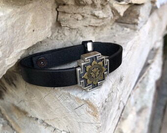 Durga Yantra Bracelet: Sterling Silver Hindu Goddess Charm