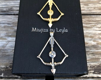 Buy Sterling Silver Lord Rama Pendant: Bow Arrow Necklace, Hindu