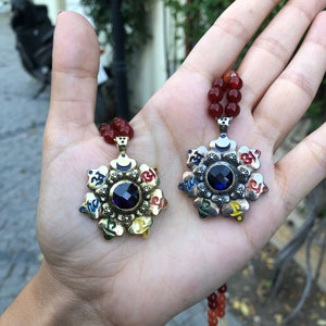 Beeaded 7 Chakras Necklace, Chakras Pendant, Heart Chakra Talisman, Third Eye Chakra Amulet for Woman, Lotus Flower Necklace, Root Chakra