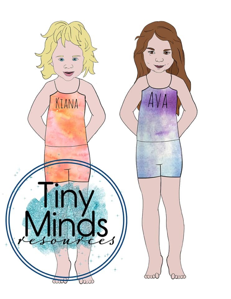 Children's Custom Paper dolls in color personalized name | Etsy