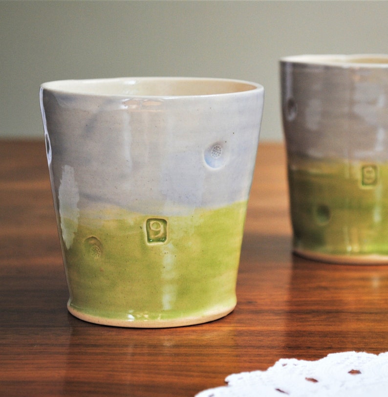 9th Wedding Anniversary Traditional Pottery Gift. Handmade mug, tumbler, unique gift for the wife or husband. image 3