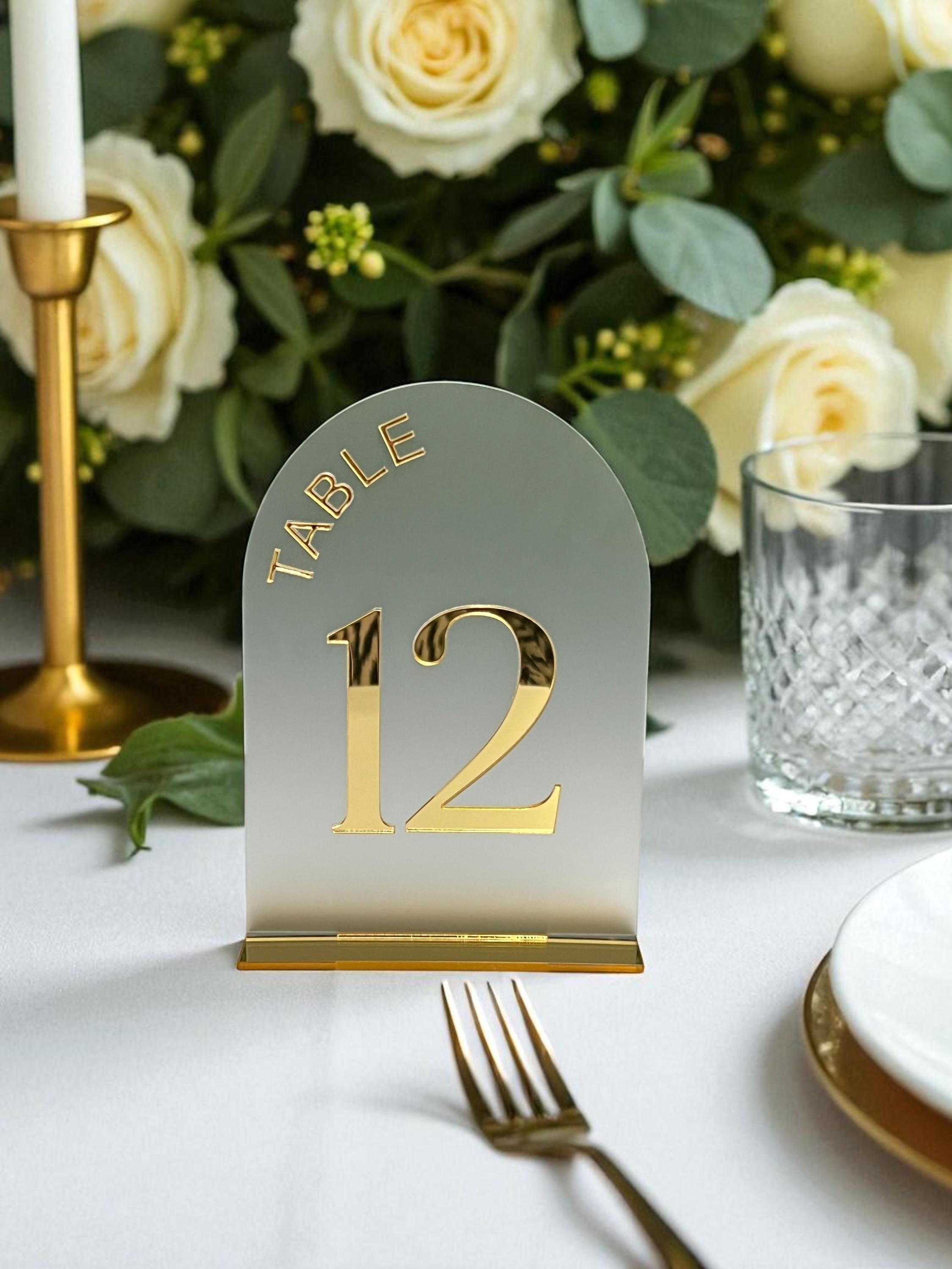 Gold 3D Acrylic Table Number, Custom Wedding Table Numbers, Wedding ...