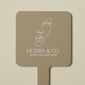 Personalized Handheld Mirror, Branded Mirror, Custom Logo Salon Handheld Mirror, Makeup Artist Mirror, Lash Tech Mirror