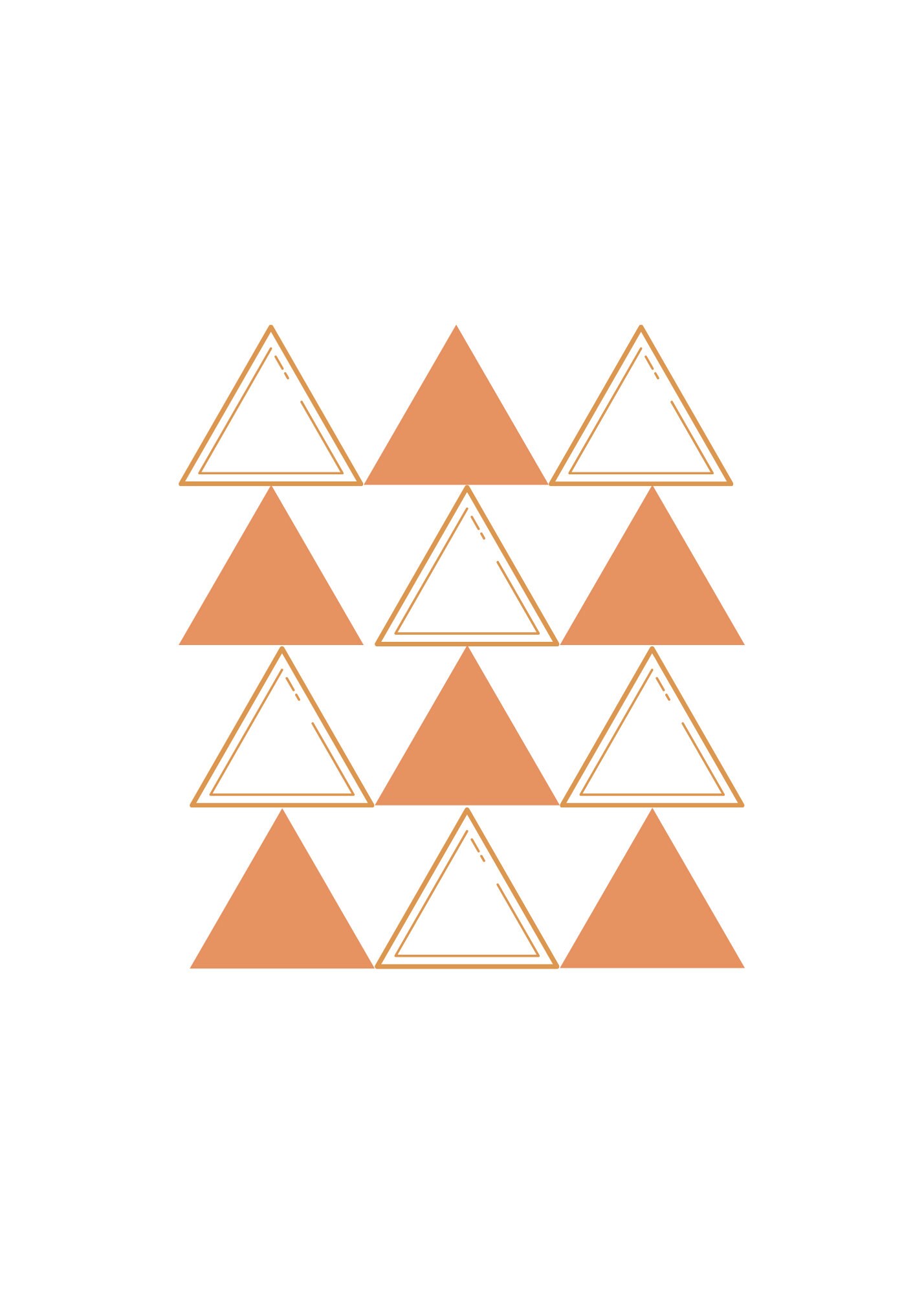 Abstract Print Triangle Wall Art Gallery wall prints | Etsy