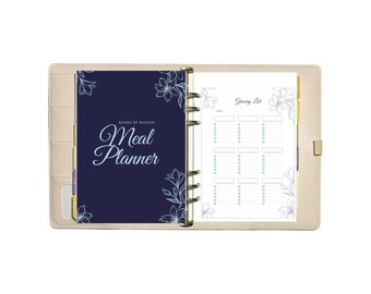 Printable Meal Planner, Diet & Nutrition Tracker, Weekly Meal Agendas, Instant Download