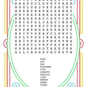 Printable Kids Game Sheets, Activity Workbook, Children's Bingo Game ...