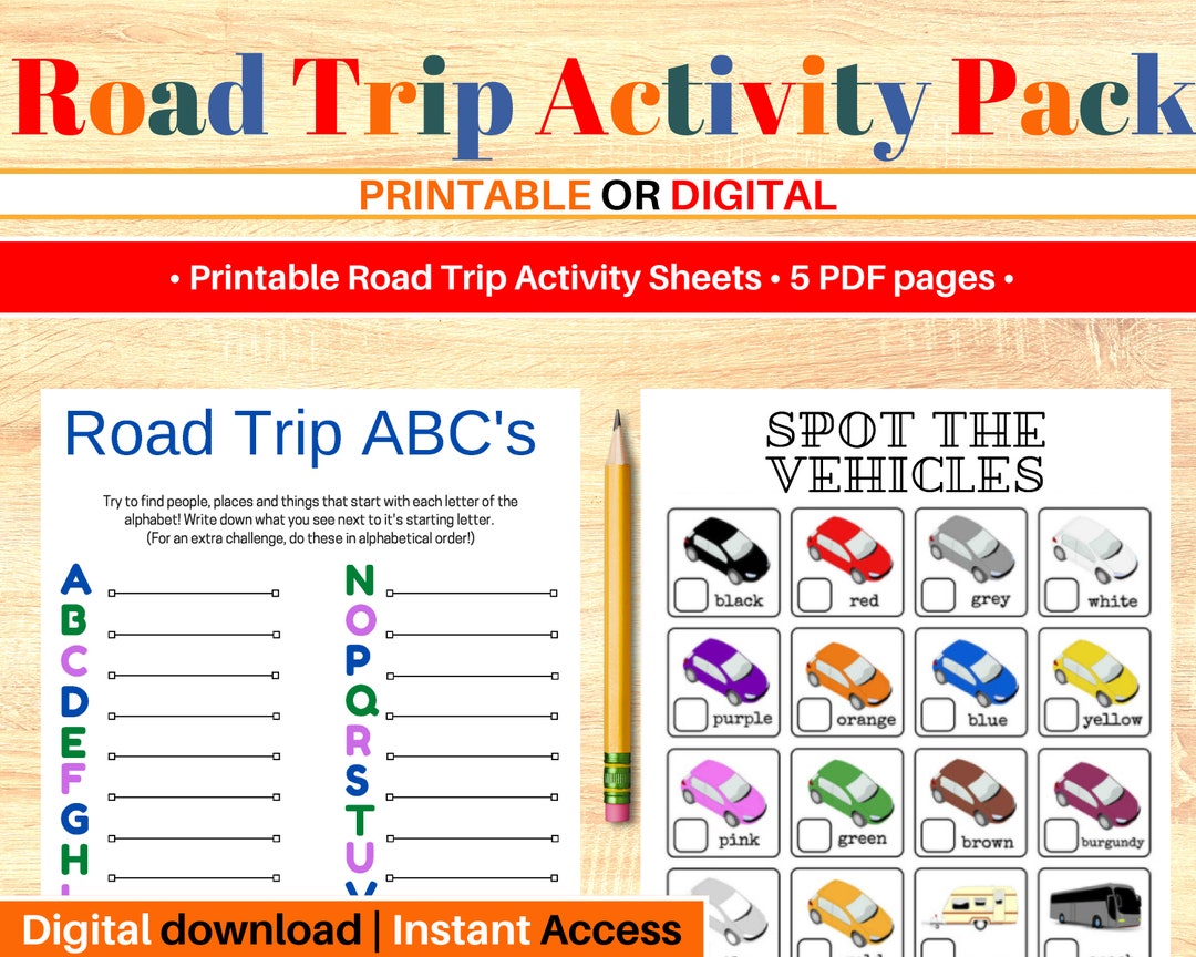 Kids Road Trip Games Printable, Family Road Trip Planner, Family ...