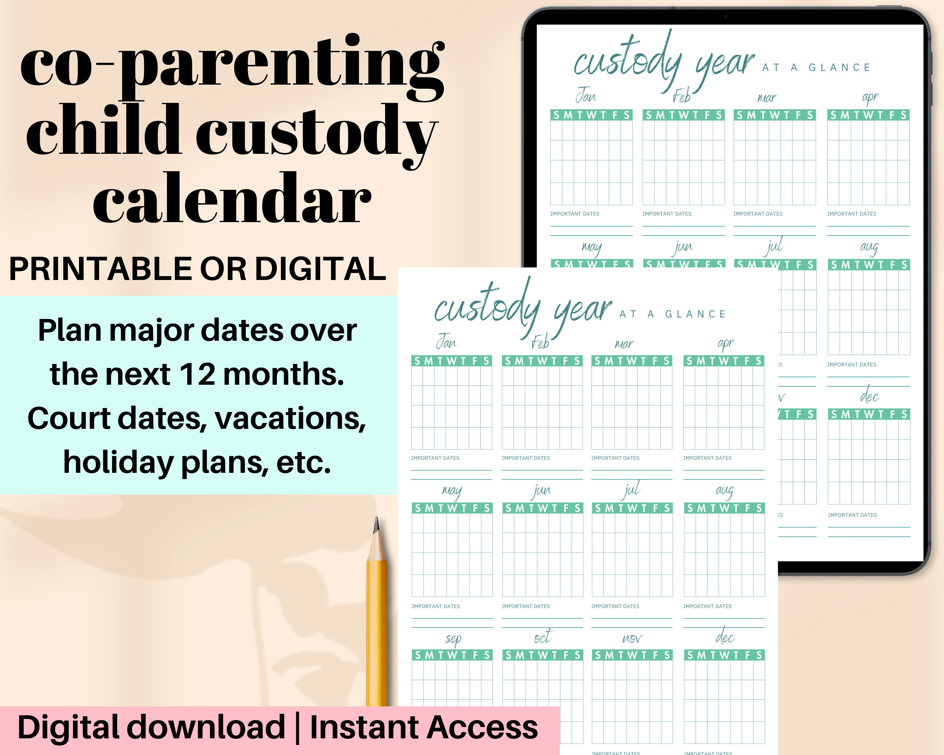 Custody Calendar | escapeauthority.com
