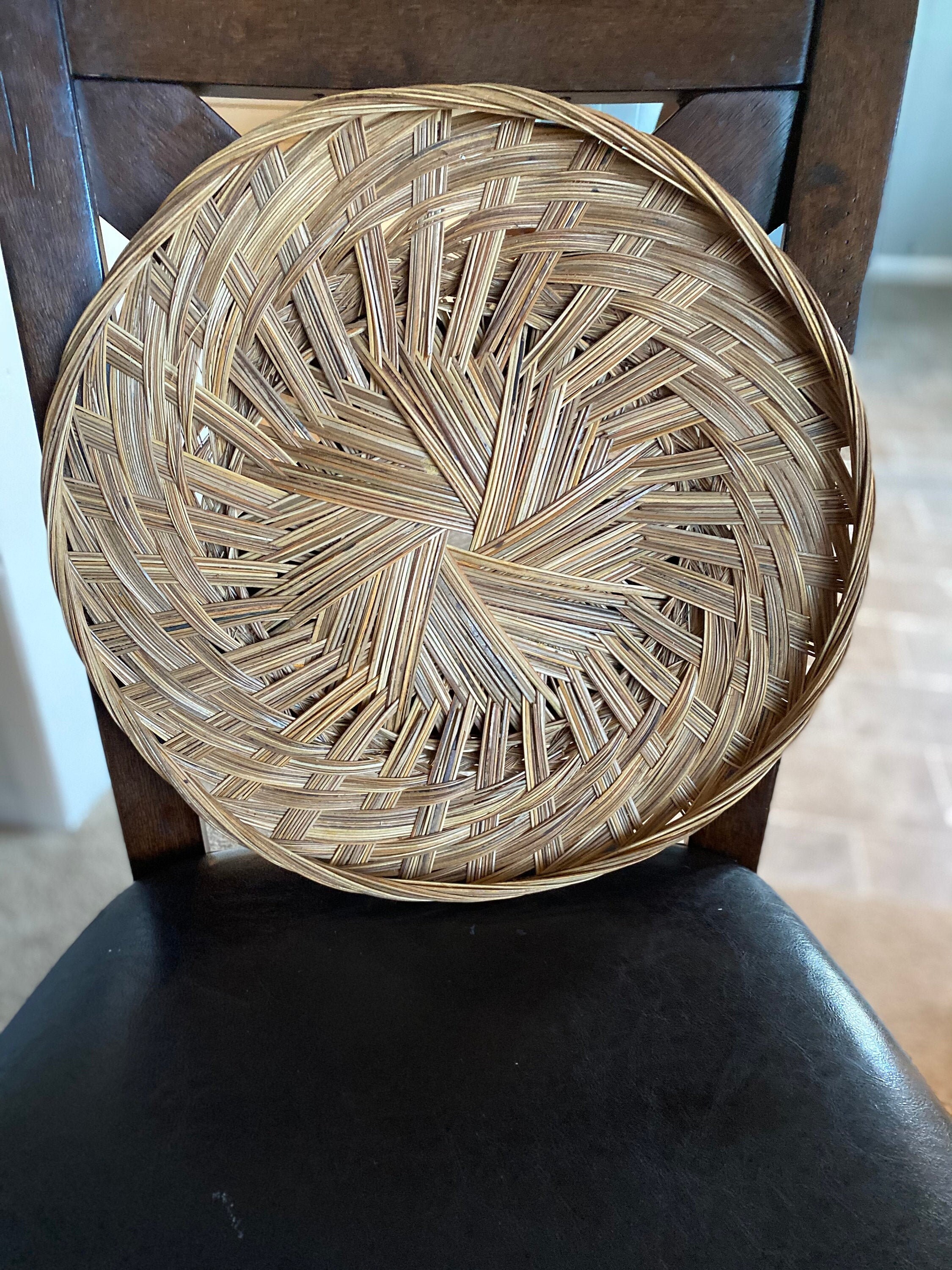 Rattan basket Rattan wall decor Etsy