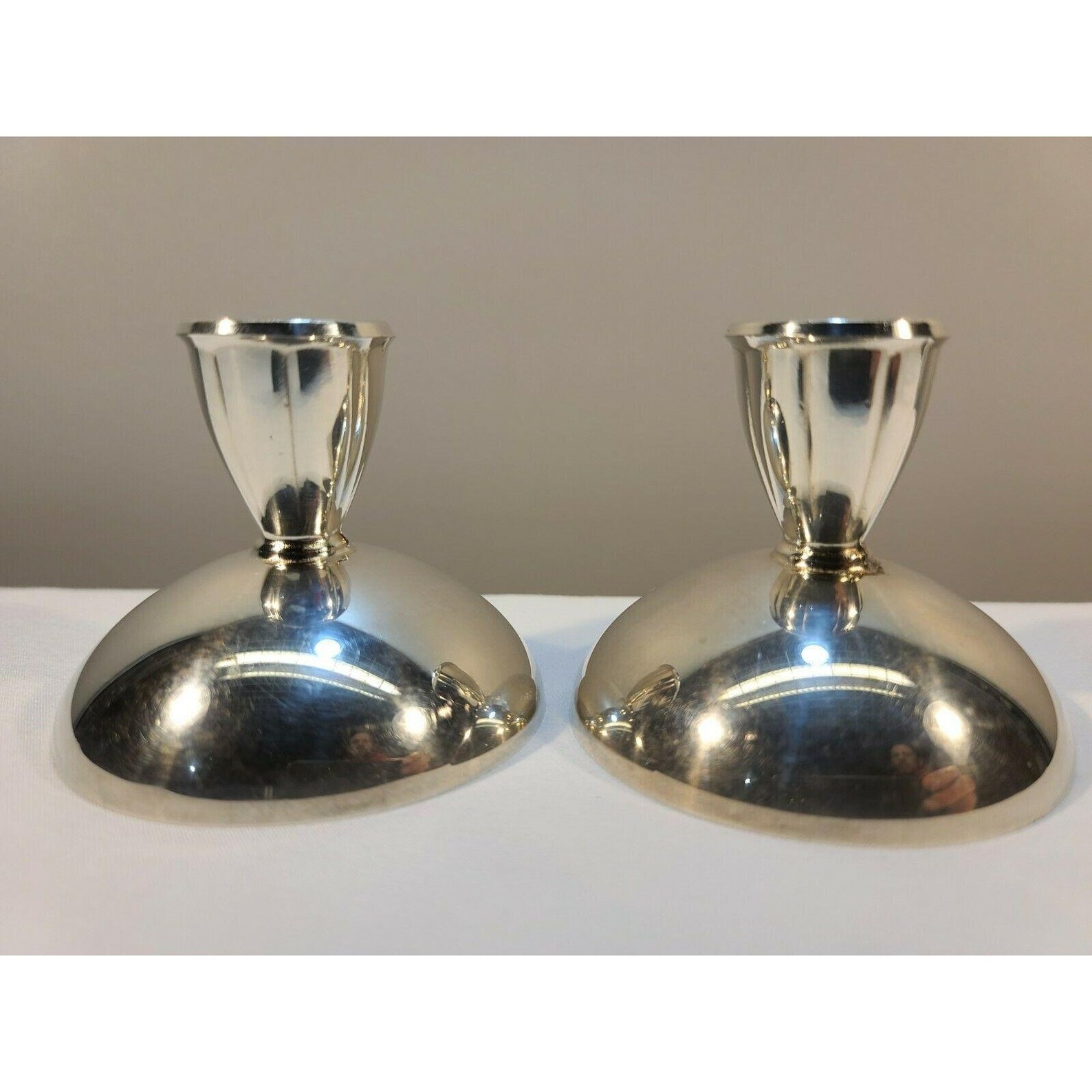 Vintage Oneida Silver Plated Candle Stick Holders Etsy