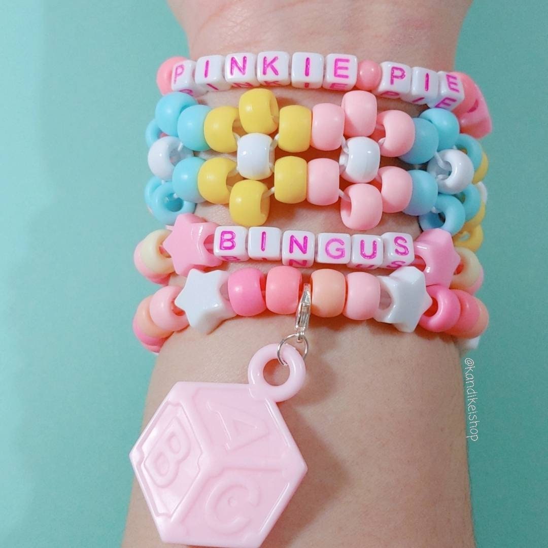 Pastel Flower Kandi Cuff Bracelet Etsy