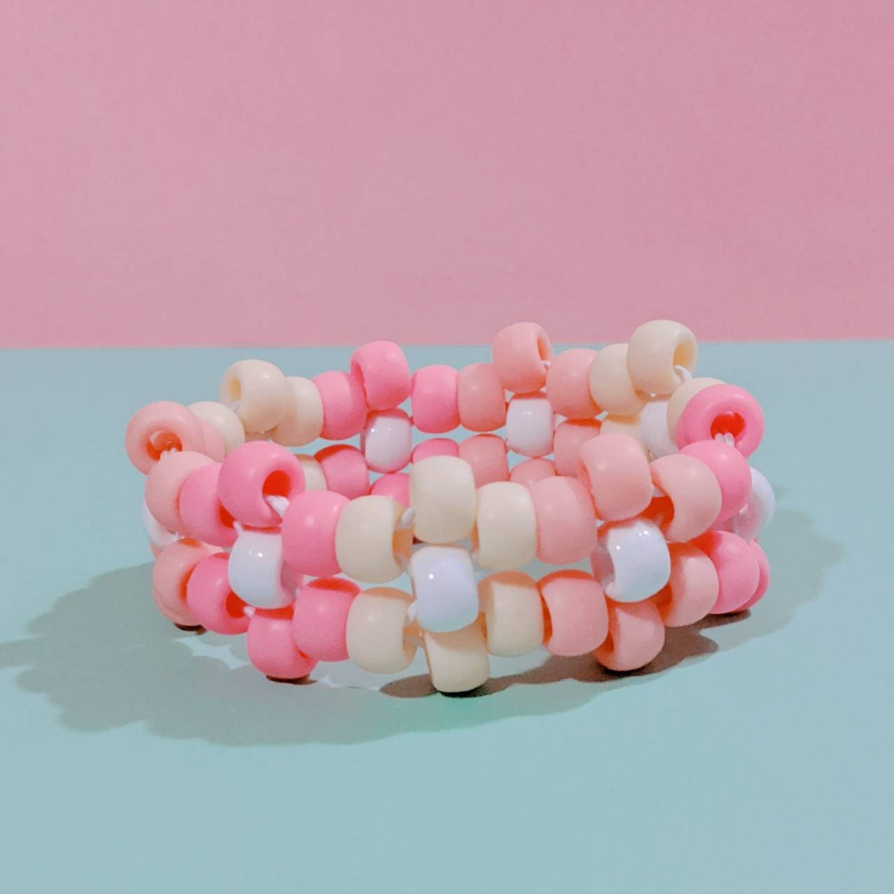 Pastel Flower Kandi Cuff Bracelet Etsy