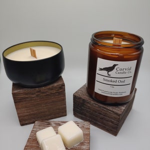 Smoked Oud Scented Wooden Wick Candle