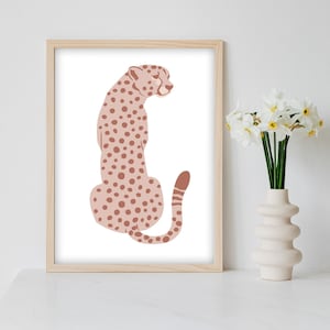 Poster Leopardo Cameretta per bambini Decorazione per cameretta Animali Animali selvatici Safari Immagine da parete Decorazione Immagine A4 A3