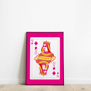Poster Spielkarte Poster Zuhause Flur Wanddeko Wohnzimmer Poster Königin Poster Geschenk zum Einzug
