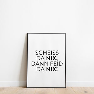 Poster bayrisch Spruch Zuhause Bild Zuhause Home Wanddeko Klo Poster Flur Sprüche Geschenk zum Einzug in A3 A4