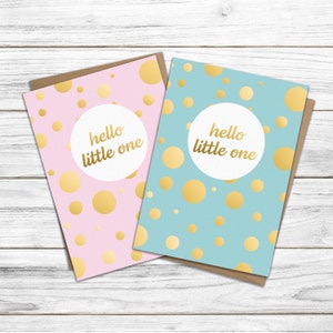 Card Set Birth, Hola pequeño, 2 piezas