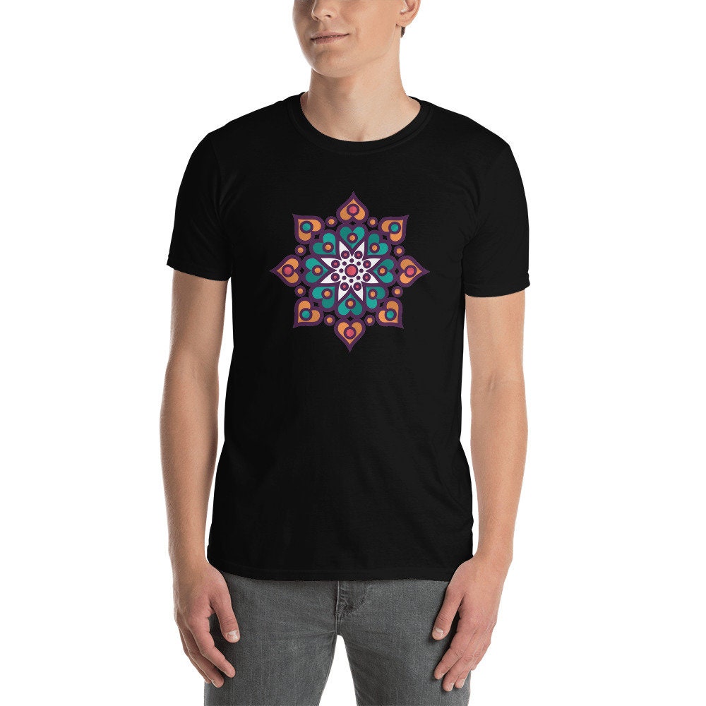 Stylish Short-Sleeve Unisex T-Shirt / Mandala print | Etsy