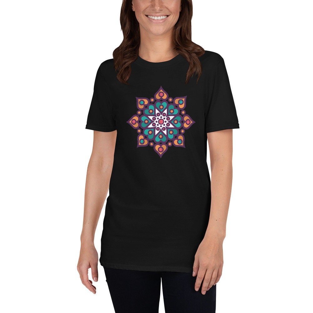 Stylish Short-Sleeve Unisex T-Shirt / Mandala print | Etsy