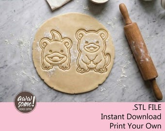 Slowpoke Cookie Cutter Digital Download | STL Cookie Cutter