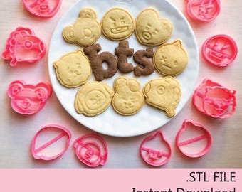 BT21 Cookie Cutter | Digital Download Cookie Cutter | STL File Cookie Cutter