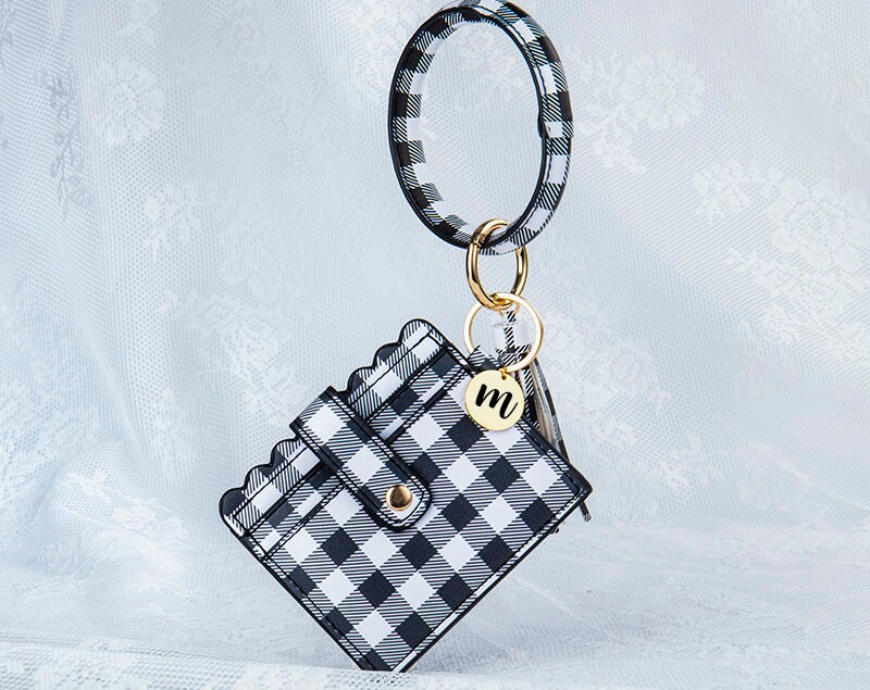 Wallet Wristlet Keychain Key Ring BangleLeather Key Ring Etsy