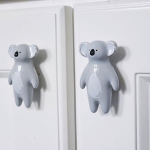 Koala Ceramic Drawer Knob-Nursery Room Dresser Cute Animal Pulls Knobs-Cabinet /Wardrobe Pull for Kids