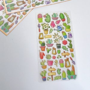 Cactus Stickers Feuille-Plantes mignonnes Autocollants