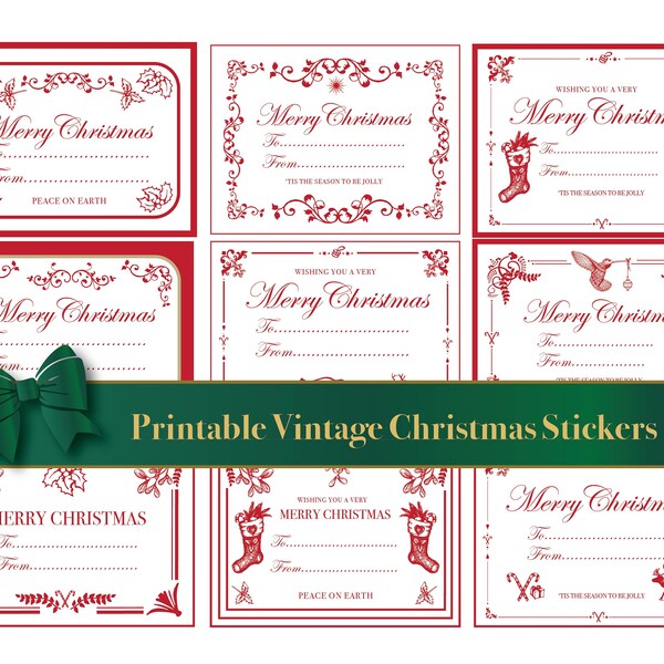 Christmas Labels - Etsy