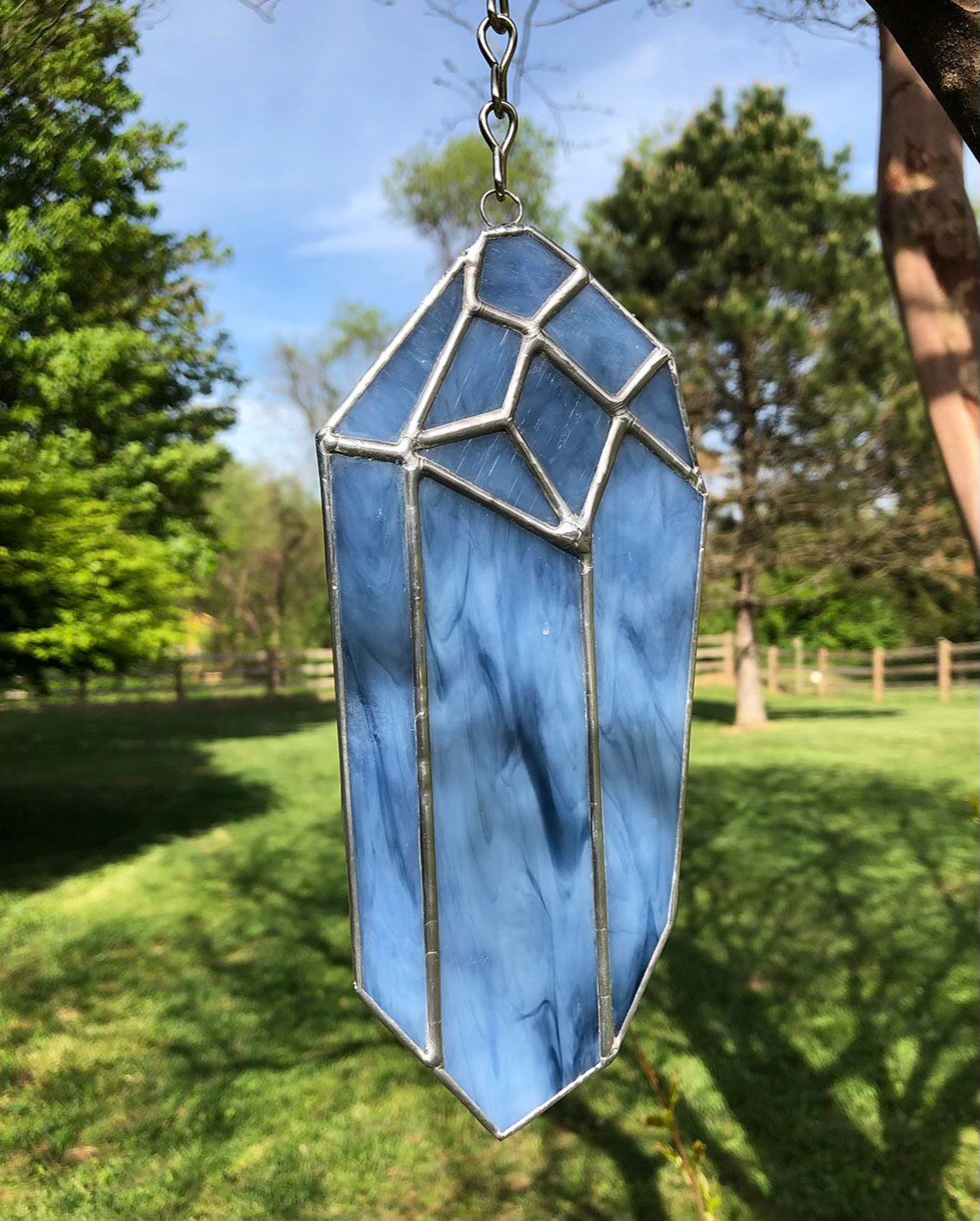 Blue Crystal Sun Catcher Etsy
