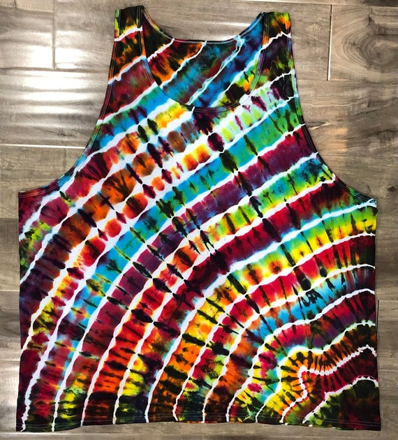 Rainbow Stripes Tie Dye 3XL Platinum 