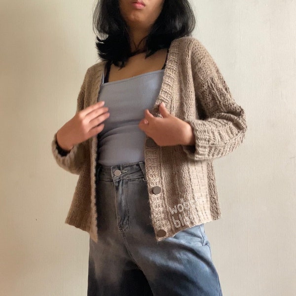 PATTERN - Liana Cardigan / crochet cable sweater