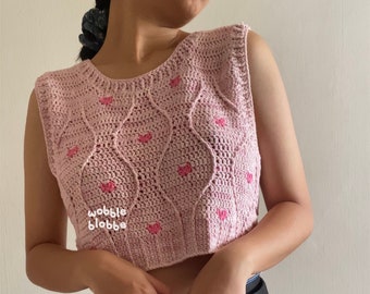 PATTERN - Spring Love vest / crochet / sweater vest