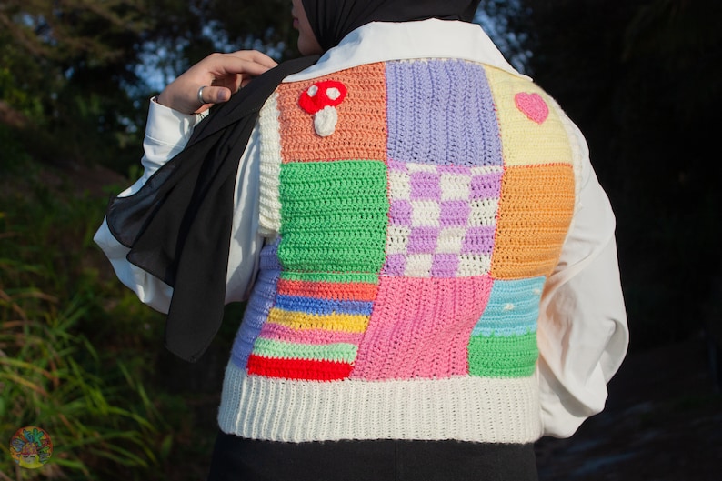 PATTERN Crochet Patchwork Vest / Sweater Vest / Pattern Etsy