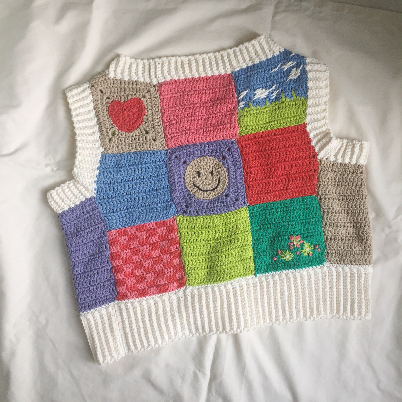 PATTERN Crochet Patchwork Vest / Sweater Vest / Pattern Etsy